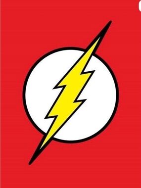 DC Comics Flash Lightning Bolt Red Yellow White Throw